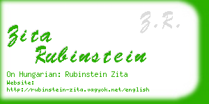 zita rubinstein business card